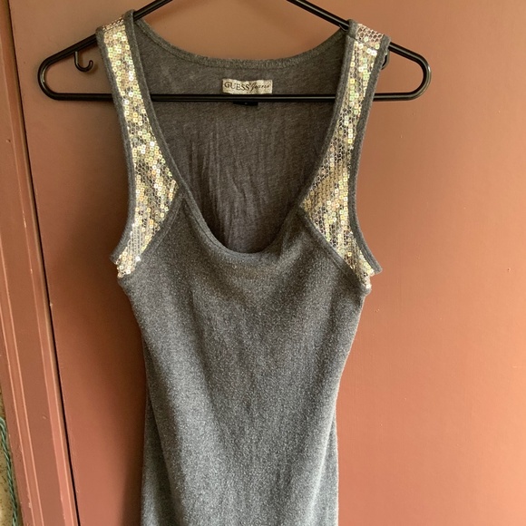 Guess Metallic Sparkly Tank Top - Picture 1 of 4